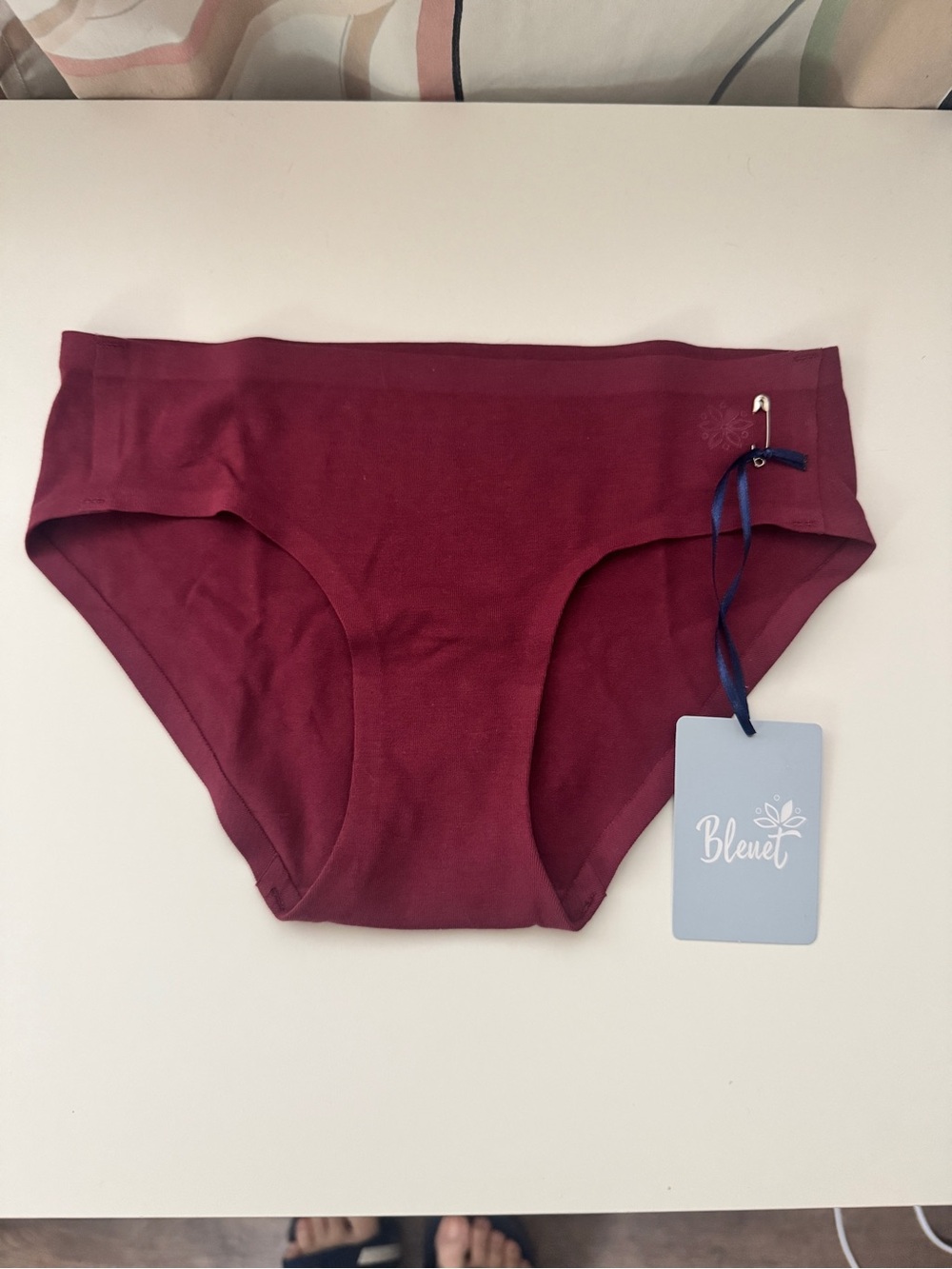 3 Pack Bleuet Burgundy Organic Cotton Underwear for Teens Size 10/12